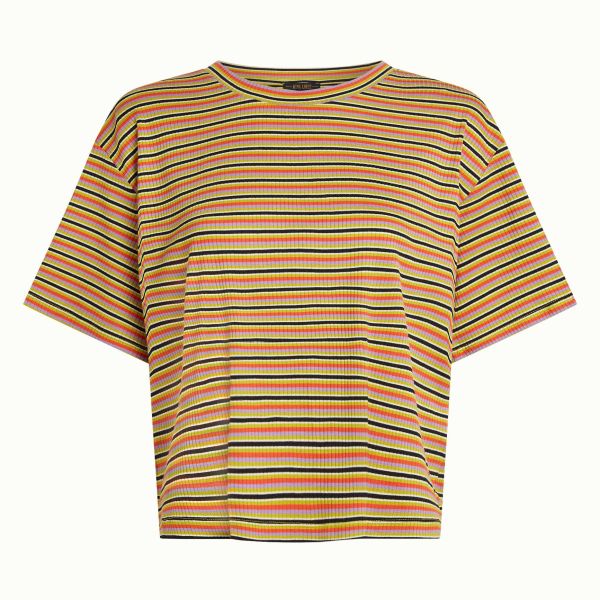 KING LOUIE - BOXY TEE MISTRAL STRIPE - DAMEN KURZARM OBERTEIL - GREEN ENVY