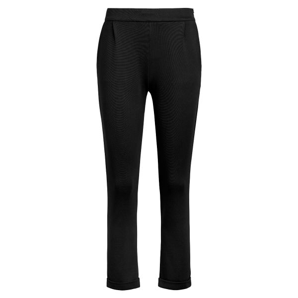 KING LOUIE - ROISIN PANTS MILANO UNI - DAMEN JERSEY HOSE - BLACK