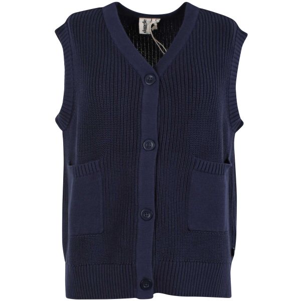 DANEFAE - DANEGENTLE COTTON SWEATER VEST - DAMEN STRICKWESTE - DARK NAVY