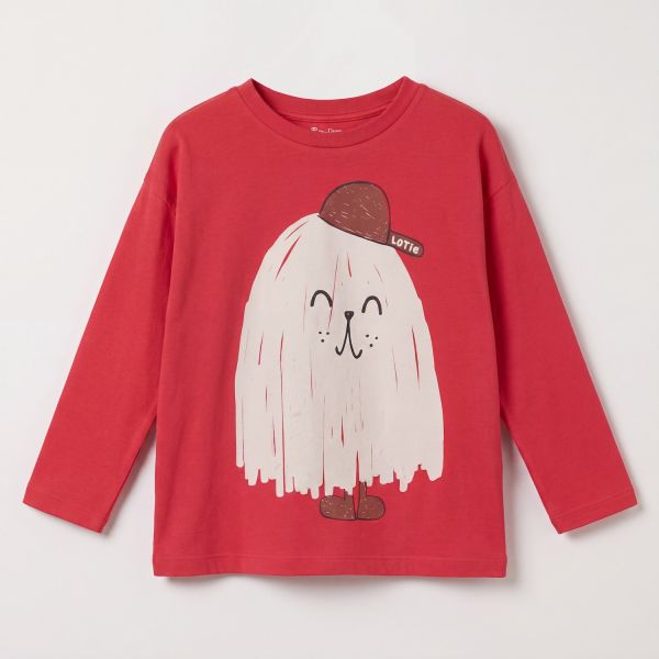 LÖTIEKIDS - LONG SLEEVE T-SHIRT - LANGARMSHIRT - RED/GOOD MONSTER