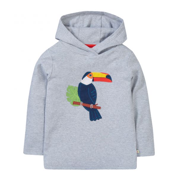 FRUGI - CAMPFIRE HOODED TOP - CAMPFIRE HOODED TOP - GREY MARL/TOUCAN