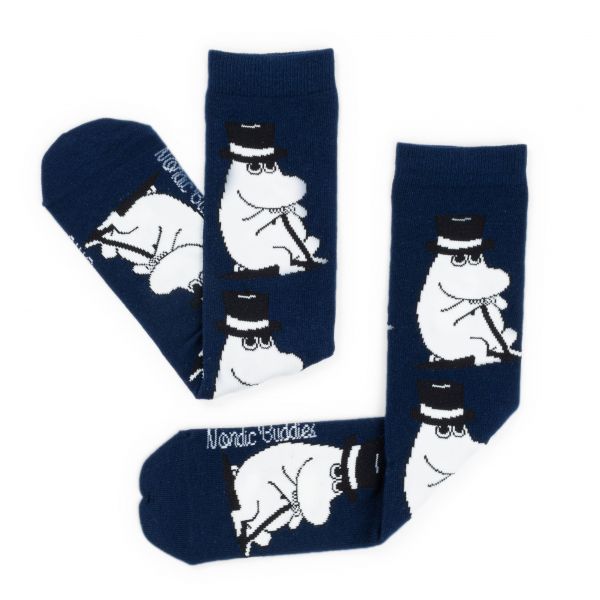 NORDIC BUDDIES - MOOMIN MEN SOCKS - MOOMINPAPA WONDERING MEN - NAVY GRÖSSE 40-45