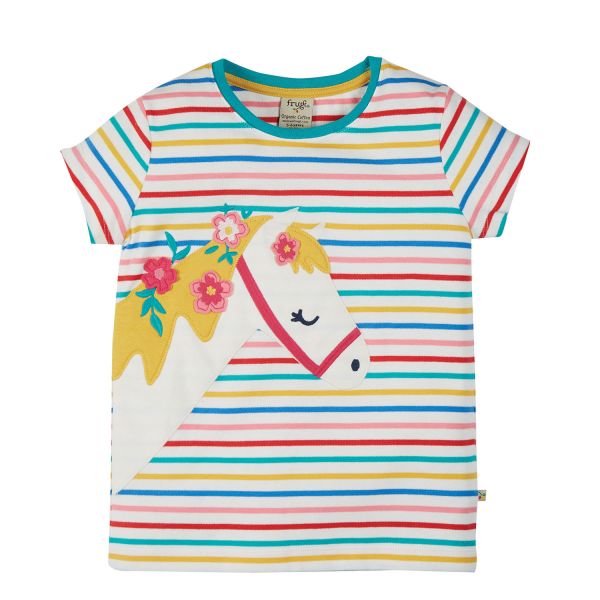 FRUGI - CAMILLE APPLIQUE TEE - KURZARM T- SHIRT