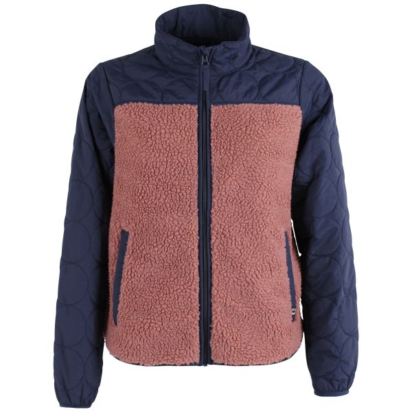 DANEFAE - DANEHAZEL FLEECE ZIP-UP - DAMEN FLEECEJACKE - DK NAVY/ROSE BEIGE