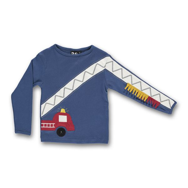 Ubang - Fire brigade tee - Langarm T- shirt - Feuerwehr/Dark denim