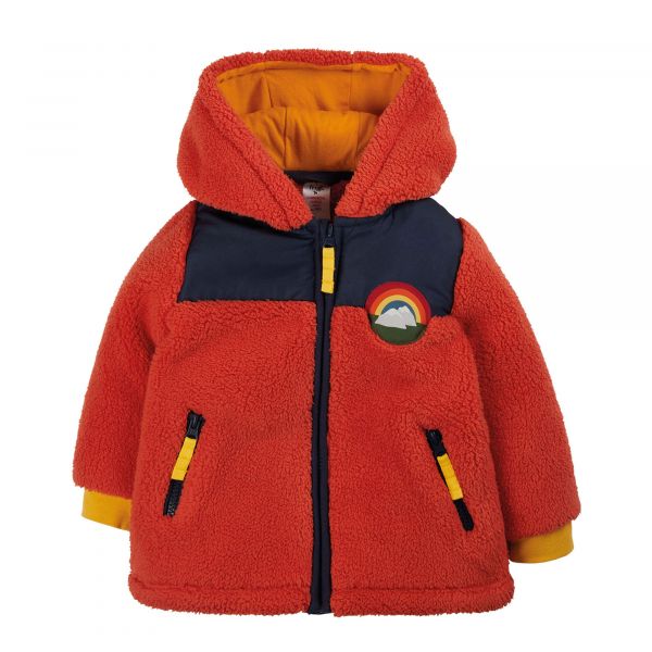 FRUGI - TED FLEECE JACKET - WEICHE FLEECEJACKE FÜR ZWERGE - FALUN RED/INDIGO