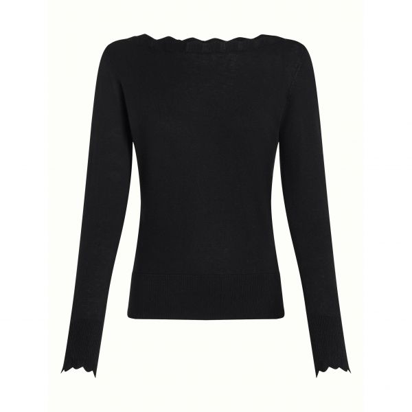 KING LOUIE - AUDREY TOP COCOON - DAMEN OBERTEIL - BLACK