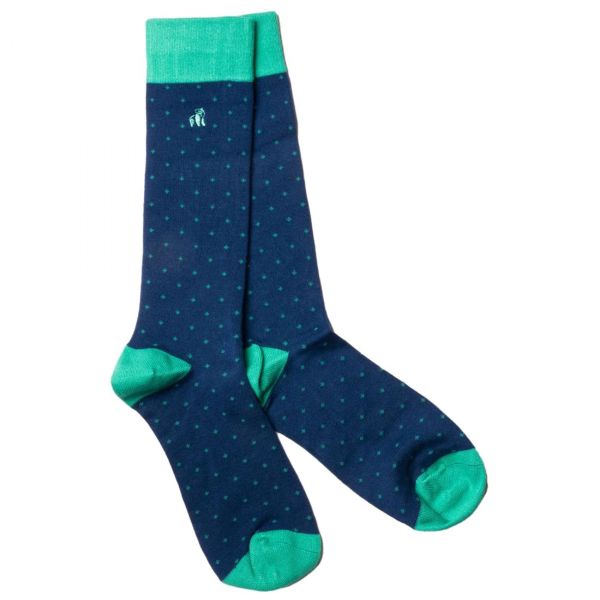 SWOLE PANDA - SPOTTED GREEN SOCKS - GEPUNKTETE HERREN SOCKEN - GREEN