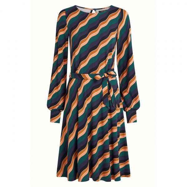 KING LOUIE - BETTY PUFF DRESS RAZZLE - DAMEN KLEID - DRAGONFLY GREEN