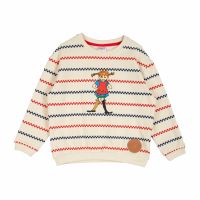 MARTINEX - SQUARE  STRIPE  SWEATSHIRT - LANGARM PULLOVER - PUTTY MARTINEX - SQUARE  STRIPE  SWEATSHIRT - LANGARM PULLOVER - PUTTY