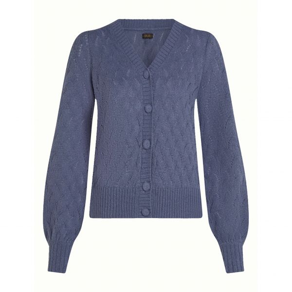 KING LOUIE - Cardi V Farfalle - DAMEN STRICKJACKE - SHADOW BLUE