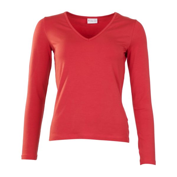 FROY & DIND - SHIRT VITA JERSEY TENCEL - DAMEN OBERTEIL - RED