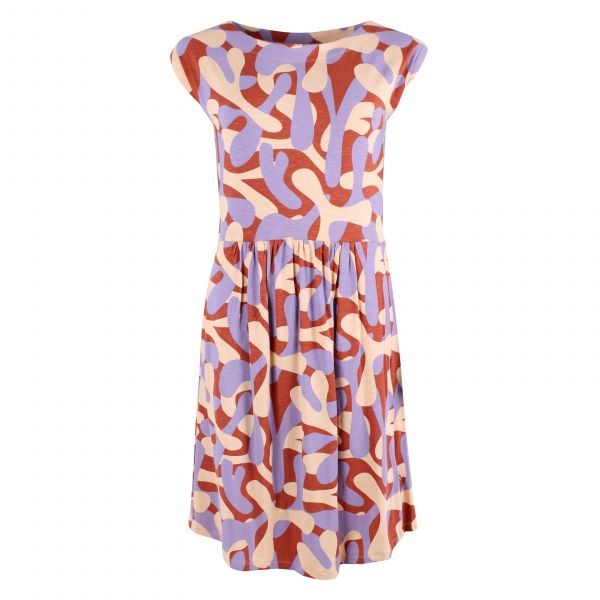 DANEFAE - ORGANIC - DANEDOMENICA SLUB DRESS - DAMEN SOMMERKLEID - LIGHT LILAC LAVALAMP