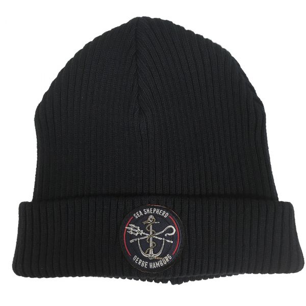 DERBE - SEA SHEPERD - JF STÖR - STRICKMÜTZE GOTS - BLACK