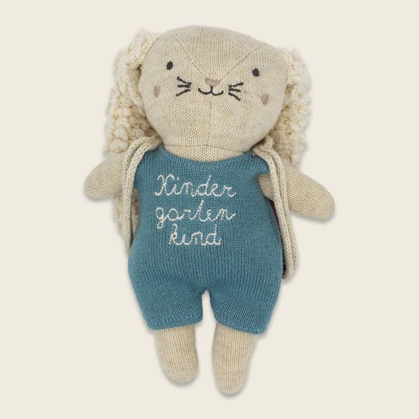 AVA&YVES - HASE "KINDERGARTENKIND" MIT RUCKSACK HELLBLAU