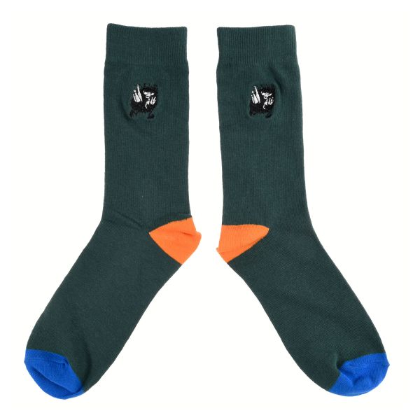 NORDIC BUDDIES - MOOMIN MEN SOCKS EMBROIDERY - MOOMINPAPA RELAXING GRÖSSE 40-45