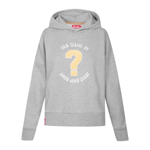 DERBE - AUCH NICHT - DAMEN HOODIE - GREY MELANGE