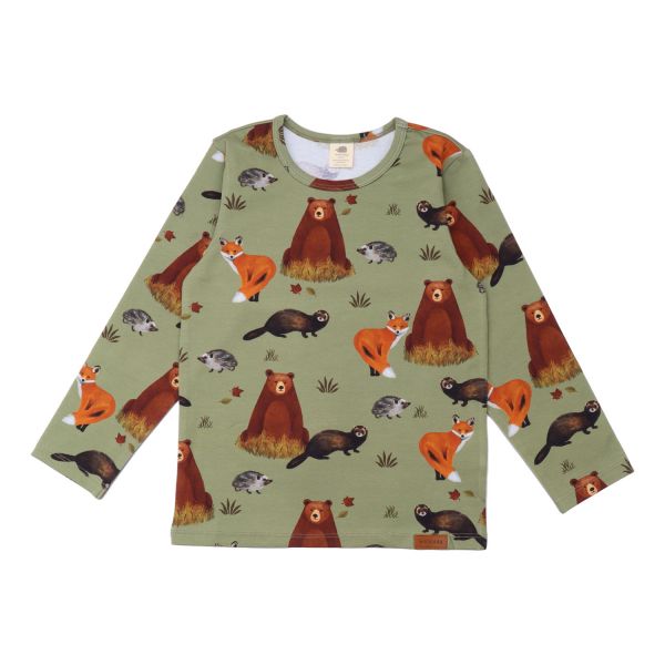 WALKIDDY - BIO LANGARM SHIRT - AUTUMLAND - GRÜN