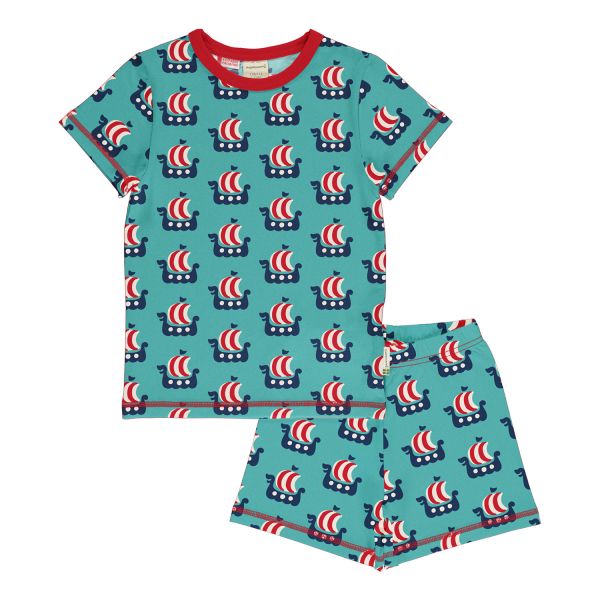 MAXOMORRA - PYJAMA SET SS - KURZER SCHLAFANZUG