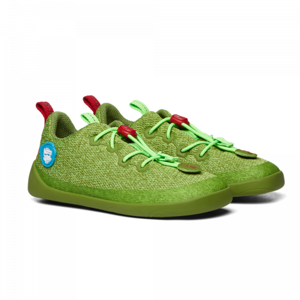 AFFENZAHN - MINIMAL BARFUSS SCHUH LOWCUT - KNIT/DRAGON - GRÜN