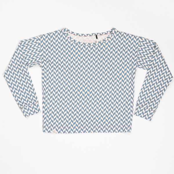 Atracktion - Donna Sweat - Mädchen Oberteil - Bluestone Zigzag