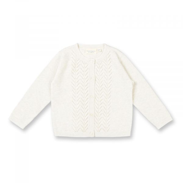 SENSE ORGANICS - ELSA KNITTED BABY CARDIGAN - BABY STRICKJACKE - CREAM