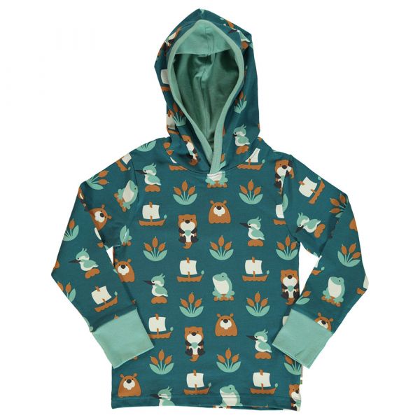 MAXOMORRA - TOP LS HOOD - Bio Kapuzenshirt