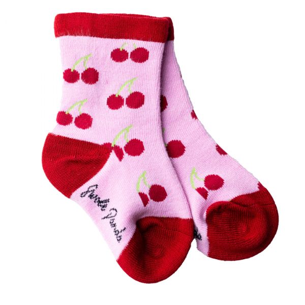 SWOLE PANDA - CHERRY KIDS SOCKS - KINDER SOCKEN MIT KIRSCHEN - PINK/RED