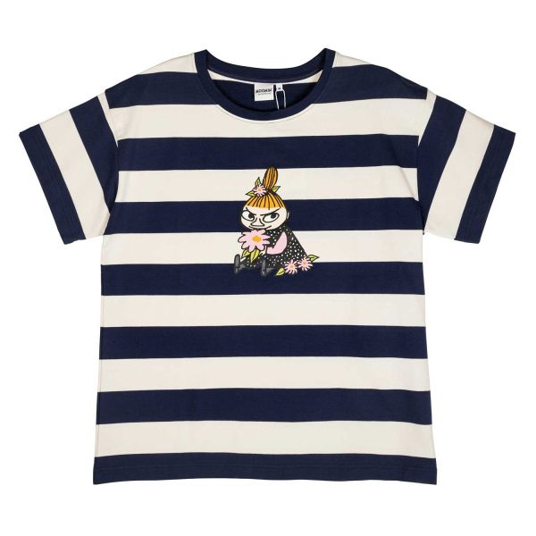 MARTINEX - SAIMI T-SHIRT MY STRIPE - DAMEN KURZARM T- SHIRT - DBARKBLUE