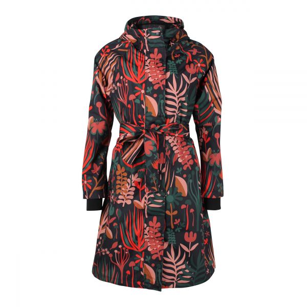 DANEFAE - DANELISABETH RAINCOAT - DAMEN REGENMANTEL - BLACK WALKABOUT