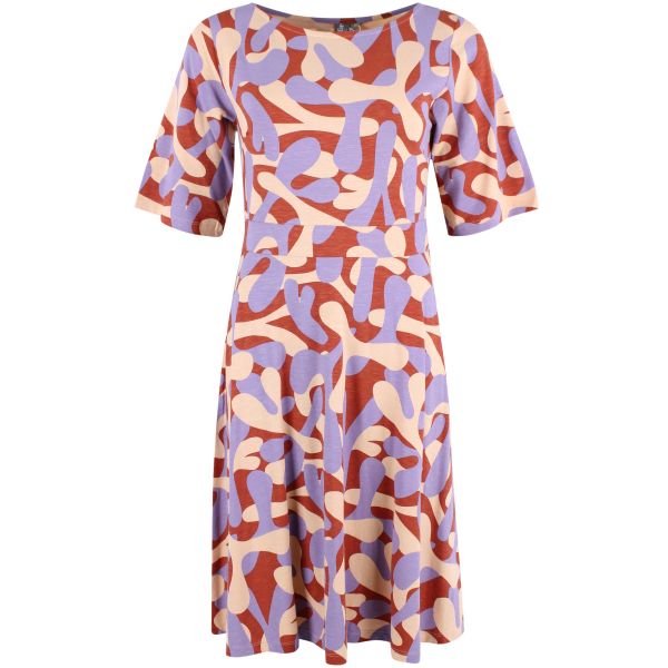 DANEFAE - ORGANIC - DANEVIBORG SLUB DRESS - DAMEN SOMMERKLEID - LIGHT LILAC LAVALAMP