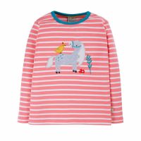 FRUGI - BUTTON APPLIQUE TOP - STREIFEN LANGARMSHIRT MIT KNÖPFEN AM HALSBUND FRUGI - BUTTON APPLIQUE TOP - STREIFEN LANGARMSHIRT MIT KNÖPFEN AM HALSBUND