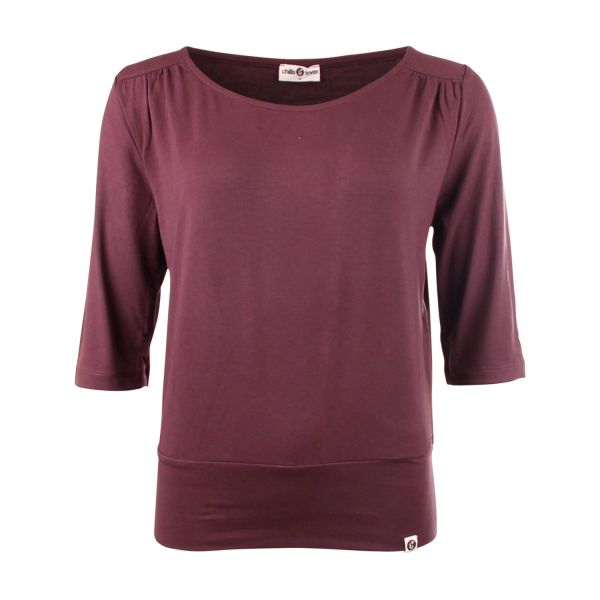 CHILLS & FEVER - SHIRT JONI - DAMEN OBERTEIL - PLUM PERFECT