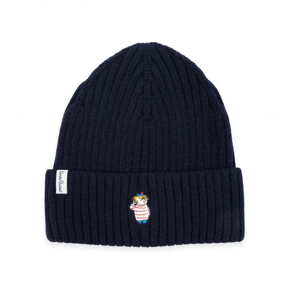 NORDIC BUDDIES - TOO-TICKY EMBROIDERY BEANIE - WINTER MÜTZE FÜR ERWACHSENE - NAVY