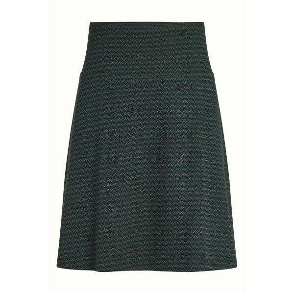 KING LOUIE - BORDER SKIRT WANDER JACQUARD - DAMEN ROCK - PINE GREEN