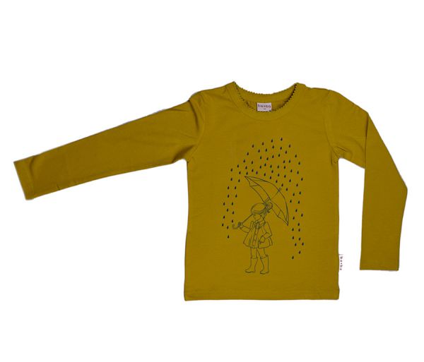 BABA - Mädchen Langarmshirt Little Girl - yellow