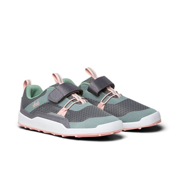 SFOLI - MULTI - LOW CUT SNEAKER KINDERSCHUH FÜR GRÖSSERE KIDS - GRAU/PINK/MINT