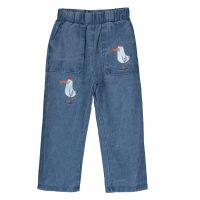 LÖTIEKIDS - CASUAL DENIM TROUSERS - BEQUEME JEANS HOSE MIT PRINT - WASHED INDIGO SKATING SEAGULL LÖTIEKIDS - CASUAL DENIM TROUSERS - BEQUEME JEANS HOSE MIT PRINT - WASHED INDIGO SKATING SEAGULL