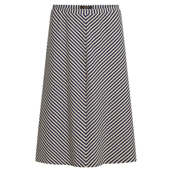 KING LOUIE - JUNO PANEL SKIRT MARINIERE STRIPE - DAMEN ROCK - BEACON BLUE