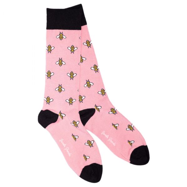 SWOLE PANDA - PINK BUMBLEBEE SOCKS - DAMEN SOCKEN MIT BIENEN - PINK