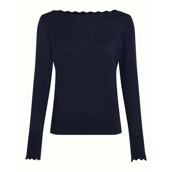 KING LOUIE - AUDREY TOP COCOON - DAMEN OBERTEIL - BLUE