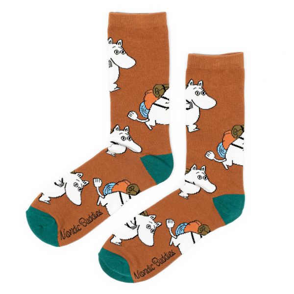 NORDIC BUDDIES - MOOMIN MEN SOCKS - ADVENTURING BROWN GRÖSSE 40-45