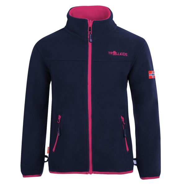 TROLLKIDS - GIRLS OPPDAL JACKET XT - FLEECEJACKE - NAVY/MAGENTA