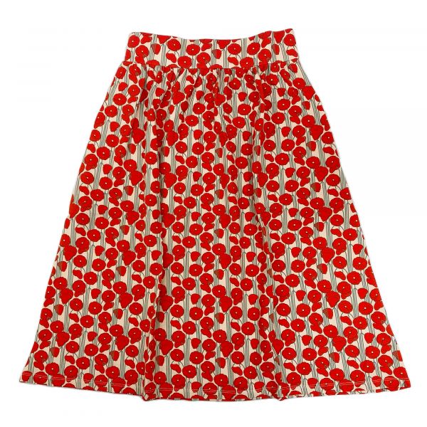 LILY BALOU - BINA SKIRT - LANGER DAMEN ROCK - POPPIES