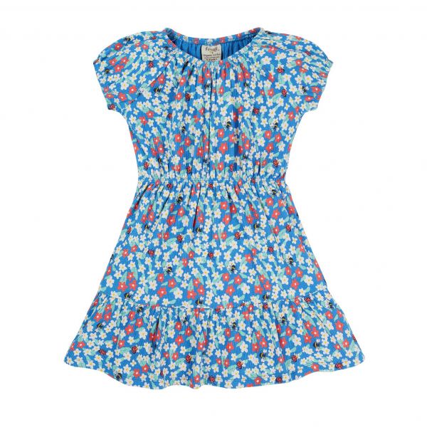 FRUGI - VIENNA TIERED DRESS - KURZARM KLEID - FLORAL FUN