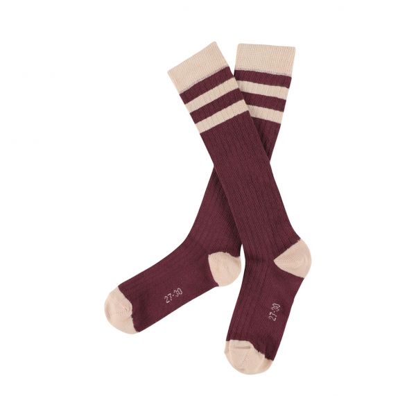 LILY BALOU - JORDAN KNEE SOCKS - KNIESTRÜMPFE - GRAPE-WINE