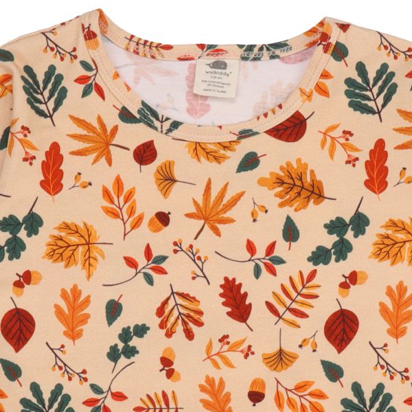 WALKIDDY - AUTUMN LEAVES-SHIRT - LANGARMSHIRT - CREME/MULTI