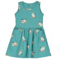LÖTIEKIDS - DRESS SLEEVELESS POCKETS - KURZARM KLEID - PACIFIC SEAGULLS ALL OVER LÖTIEKIDS - DRESS SLEEVELESS POCKETS - KURZARM KLEID - PACIFIC SEAGULLS ALL OVER