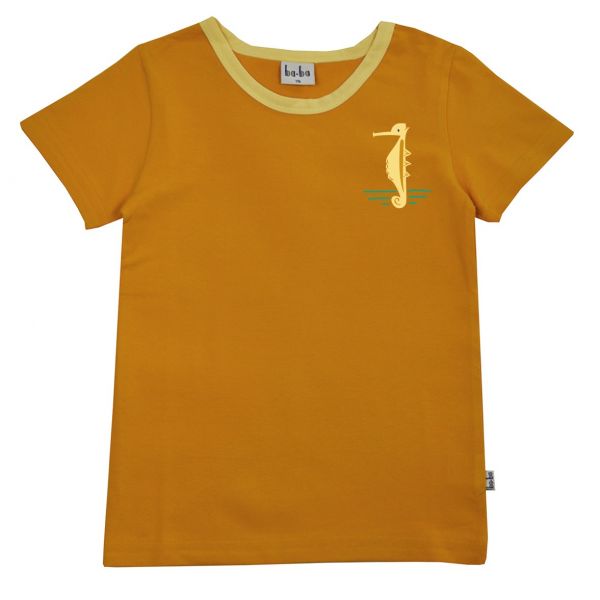 BABA KIDSWEAR - SEAHORSE T-SHIRT - KURZARM T- SHIRT - GOLDEN YELLOW