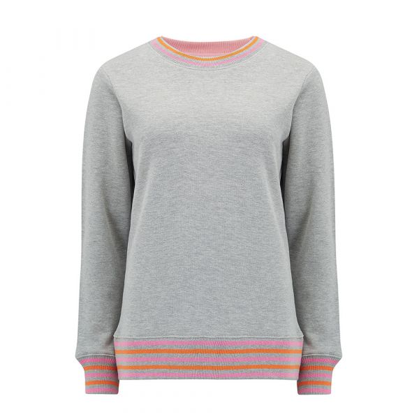 SUGARHILL - ALANIS - SPORTS STRIPE SWEATSHIRT - GREY